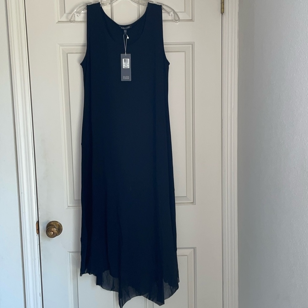 Eileen Fisher Black Scoop Neck Maxi Dress. New with tags. Excellent condition.